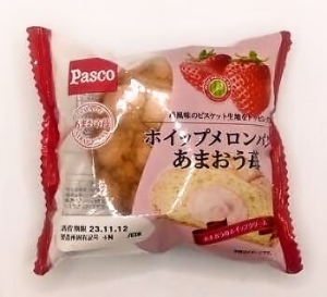 敷島製パン Pasco「ホイップメロンパン あまおう苺」