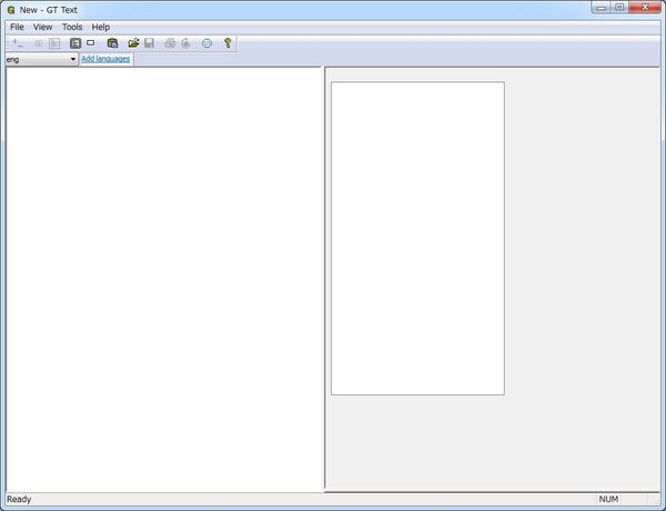 Windows用フリーソフト「GT Text」のスクリーンショット