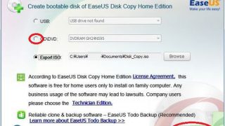『EaseUS Disk Copy Home Edition』のスクリーンショット