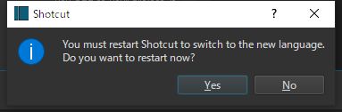 Windows用フリーソフト『Shotcut』のスクリーンショットです。