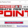 Windows用フリーソフト『Create Restore Point Utility』のスクリーンショットです