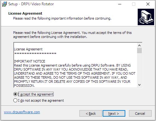 Windows用フリーソフト『DRPU Videos Rotator』のスクリーンショット