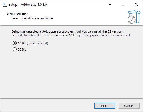 Windows用フリーソフト『Folder Size』のスクリーンショットです。