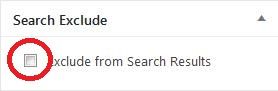 WordPressプラグイン「Search Exclude」のスクリーンショット