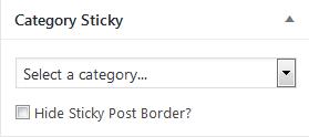 WordPressプラグイン「Category Sticky Post」のスクリーンショット