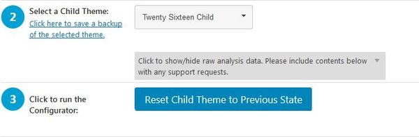 WordPressプラグイン「Child Theme Configurator」のスクリーンショット