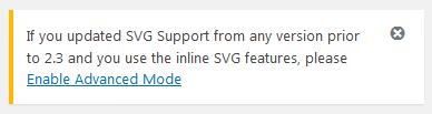 WordPressプラグイン「SVG Support」のスクリーンショット