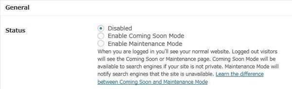 WordPressプラグイン「Coming Soon Page & Maintenance Mode」のスクリーンショット