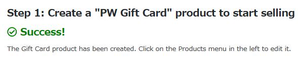 WordPressプラグイン「PW WooCommerce Gift Cards」のスクリーンショット