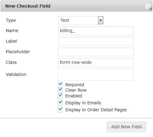 WordPressプラグイン「Checkout Field Editor for WooCommerce」のスクリーンショット