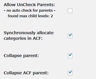 WordPressプラグイン「Parent Category AutoCheck」のスクリーンショット