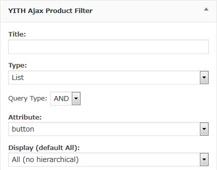 WordPressプラグイン「YITH WooCommerce Ajax Product Filter」のスクリーンショット