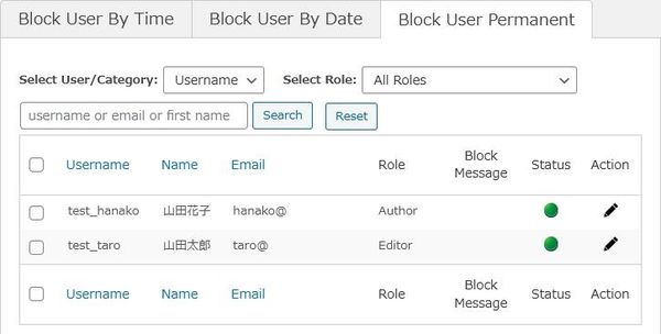 WordPressプラグイン「User Blocker」の導入から日本語化・使い方と設定項目を解説している画像